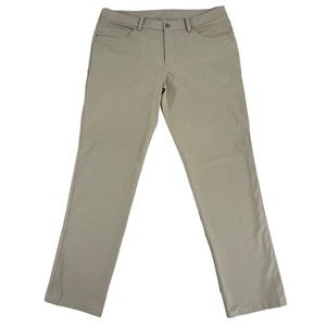 Lululemon Pants Mens  Beige 36x32 ABC Zip Pockets Outdoor Golf Chino